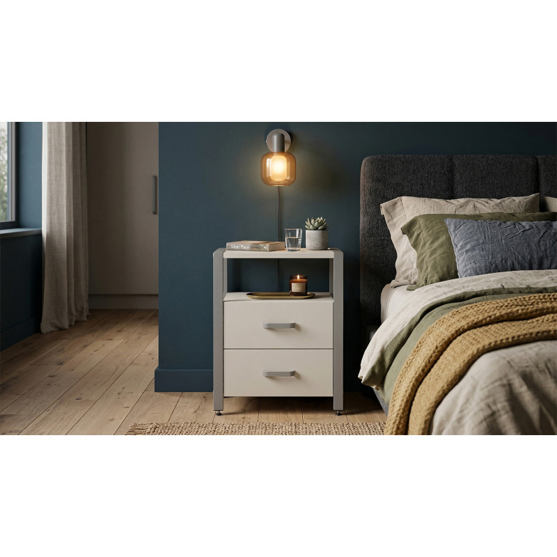 Тумба універсальна Ferrum-decor Вів'єн 2/2 50x41x40 сірий ДСП Кашемір 16 мм (FRD-107772)