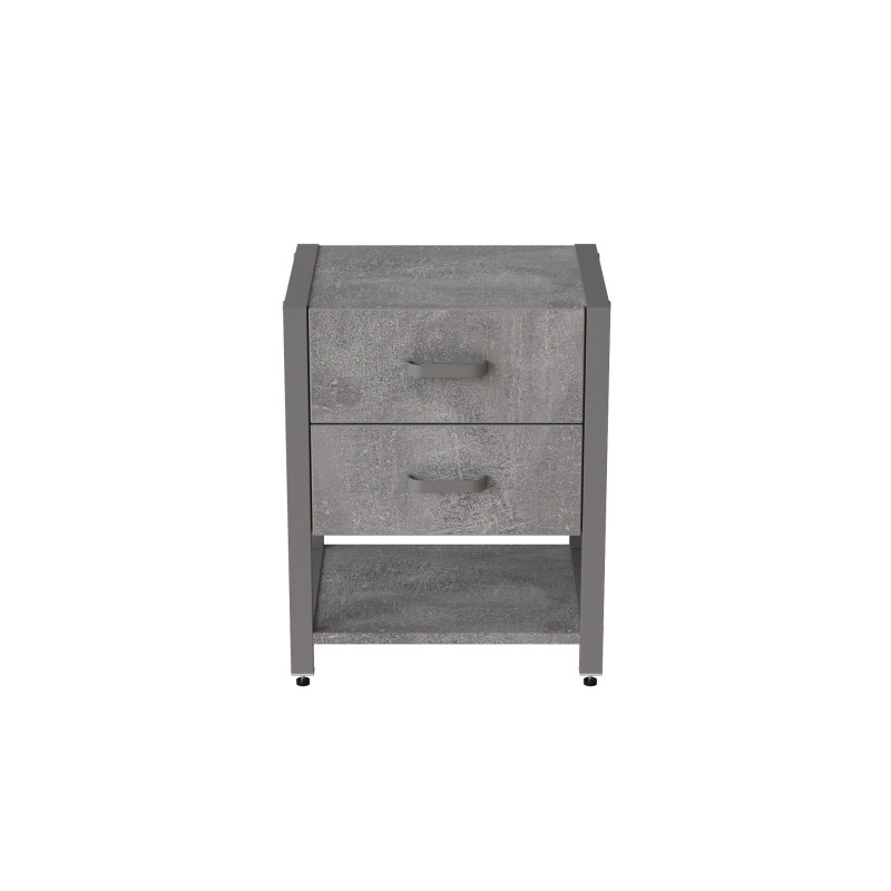 Тумба універсальна Ferrum-decor Вів'єн 2/1 50x41x40 сірий ДСП Бетон 16 мм (FRD-106932)