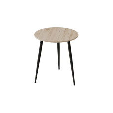 Стол круглый OPTIMA 3 ноги на конус Ferrum-decor 750x670x670 Черный металл ДСП Дуб Сан-Марино 16 мм (FRD-107443)