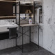 Стеллаж полка Бафрум 403 Ferrum-decor для стиральной машины 178x70,5x60,5 Черный металл ДСП Дуб Кремона Канолло 16 мм (FRD-107593) - фото 4
