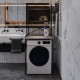 Стеллаж полка Бафрум 403 Ferrum-decor для стиральной машины 178x70,5x60,5 Черный металл ДСП Дуб Кремона Канолло 16 мм (FRD-107593) - фото 1