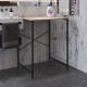 Стеллаж полка Бафрум 401 Ferrum-decor для стиральной машины 90x70,5x60,5 Черный металл ДСП Дуб Сонома 16 мм (FRD-107353) - фото 2