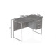 Компьютерный стол Ferrum-decor Гарри 75x120x70 белый ДСП Бетон 16мм (FRD-107293) - фото 3
