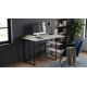 Стол письменный Кевин Ferrum-decor 75x120x60 Черный металл ДСП Кашемир 16 мм (FRD-108123) - фото 4