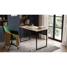 Стіл письмовий Майк Ferrum-decor 75x100x70 Чорний метал ДСП Дуб Евок Прибережний 16 мм (FRD-108243)