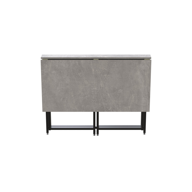 Стол-книжка трансформер Морис 2 Ferrum-decor 750x1000x1100 Черный металл ДСП Бетон 16 мм (FRD-107323)