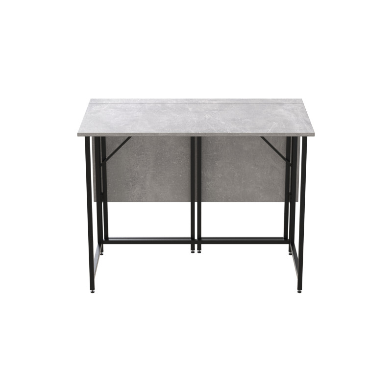 Стол-книжка трансформер Морис 2 Ferrum-decor 750x1000x1100 Черный металл ДСП Бетон 16 мм (FRD-107323)