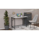 Стіл розкладний Морис 900 Ferrum-decor 750x900x500 Чорний метал ДСП Білий 16 мм (FRD-107313) - фото 6