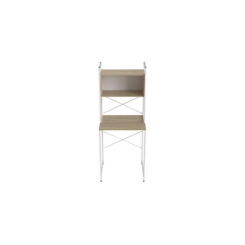 Стеллаж полка Бафрум 403 Ferrum-decor для стиральной машины 178x70,5x60,5 Черный металл ДСП Дуб Сонома 16 мм (FRD-107373)