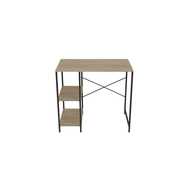Стеллаж полка Бафрум 405 Ferrum-decor для стиральной машины 90x101x60,5 Черный металл ДСП Дуб Сонома 16 мм (FRD-107393)