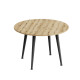 Журнальний круглий стіл OPTIMA 2 ніжки конусні Ferrum-decor 450x670x670 Чорний метал ДСП Дуб Евок Прибережний 16 мм (FRD-107543) - фото 4