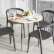 Стол круглый OPTIMA 5 ноги на конус Ferrum-decor 750x900x900 Черный металл ДСП Дуб Сан-Марино 16 мм (FRD-107483) - фото 3