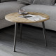 Стол журнальный круглый OPTIMA 1 ноги на конус Ferrum-decor 450x670x670 Черный металл ДСП Дуб Евок Прибрежный 16 мм (FRD-107533) - фото 4