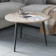 Стол журнальный круглый OPTIMA 1 ноги на конус Ferrum-decor 450x670x670 Черный металл ДСП Дуб Сан-Марино 16 мм (FRD-107463) - фото 3