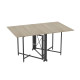 Стол обеденный трансформер книжка Орион Pro Ferrum-decor 75x152x90 Черный металл ДСП Дуб Сонома 16 мм (FRD-107403) - фото 8