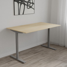 Стол письменный Space Ferrum-decor 750x1400x600 Серый металл ДСП Дуб Кремона Торро 16 мм (FRD-107963)