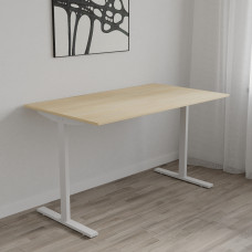 Стол письменный Space Ferrum-decor 750x1400x600 Белый металл ДСП Дуб Кремона Торро 16 мм (FRD-107973)
