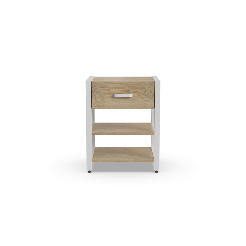 Тумба універсальна Ferrum-decor Вів'єн 1/2 50x41x40 білий ДСП Дуб Кремона Торро 16 мм (FRD-107783)
