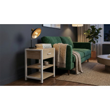 Тумба універсальна Ferrum-decor Вів'єн 1/2 50x41x40 білий ДСП Дуб Кремона Торро 16 мм (FRD-107783)