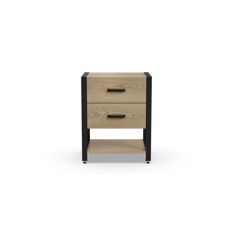 Тумба універсальна Ferrum-decor Вів'єн 2/1 50x41x40 чорний ДСП Дуб Кремона Торро 16 мм (FRD-107793)