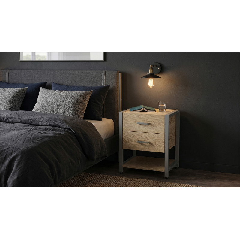 Тумба універсальна Ferrum-decor Вів'єн 2/1 50x41x40 сірий ДСП Дуб Кремона Торро 16 мм (FRD-107803)