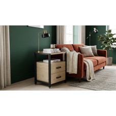 Тумба універсальна Ferrum-decor Вів'єн 2/2 50x41x40 чорний ДСП Дуб Кремона Торро 16 мм (FRD-107763)