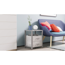 Тумба універсальна Ferrum-decor Вів'єн 2/2 50x41x40 сірий ДСП Бетон 16 мм (FRD-106933)