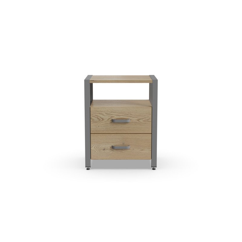 Тумба універсальна Ferrum-decor Вів'єн 2/2 50x41x40 сірий ДСП Дуб Кремона Торро 16 мм (FRD-107773)