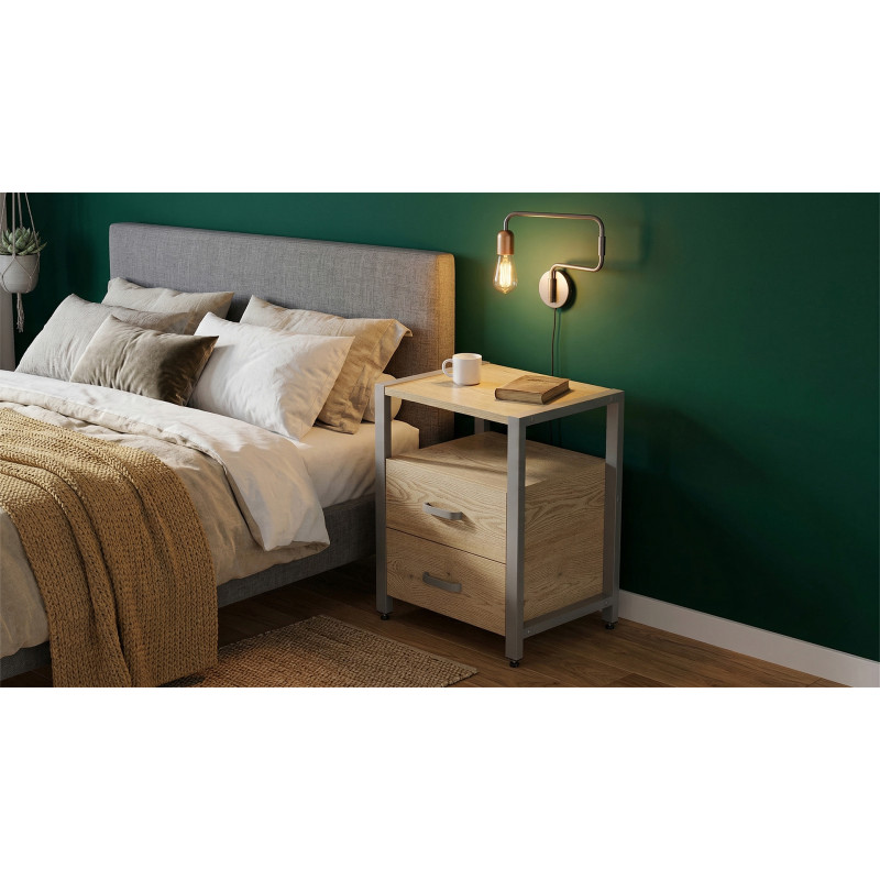 Тумба універсальна Ferrum-decor Вів'єн 2/2 50x41x40 сірий ДСП Дуб Кремона Торро 16 мм (FRD-107773)