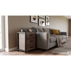 Тумба універсальна Ferrum-decor Вів'єн 3 50x41x40 чорний ДСП Дуб Кремона Канолло 16 мм (FRD-107743)