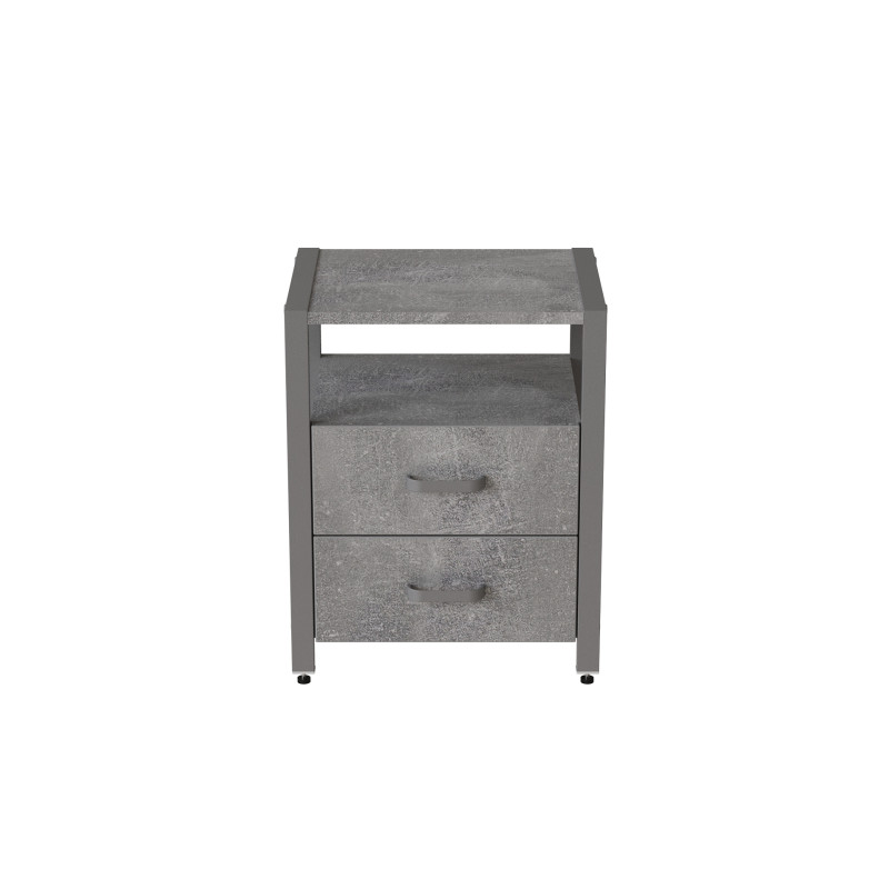 Тумба універсальна Ferrum-decor Вів'єн 2/2 50x41x40 сірий ДСП Бетон 16 мм (FRD-106933)
