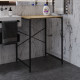 Стеллаж полка Бафрум 401 Ferrum-decor для стиральной машины 90x70,5x60,5 Черный металл ДСП Дуб Евок Прибрежный 16 мм (FRD-107574) - фото 4
