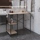 Стеллаж полка Бафрум 405 Ferrum-decor для стиральной машины 90x101x60,5 Черный металл ДСП Дуб Сан-Марино 16 мм (FRD-107394) - фото 2