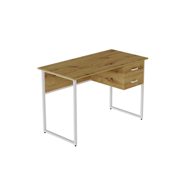 Компьютерный стол Ferrum-decor Дакота 75x140x60 белый ДСП Дуб Артизан 16мм (FRD-107274)