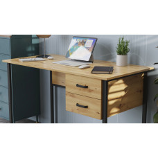 Компьютерный стол Ferrum-decor Дакота 76x120x60 черный ДСП Дуб Артизан 32мм (FRD-107284)