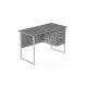 Компьютерный стол Ferrum-decor Гарри 75x140x70 белый ДСП Бетон 32мм (FRD-107304) - фото 5