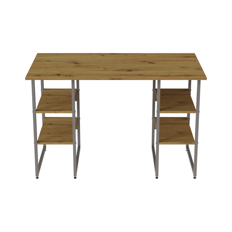 Компьютерный стол Ferrum-decor Карэн 75x140x60 серый ДСП Дуб Артизан 16мм (FRD-107254)
