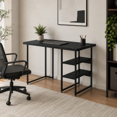 Стол письменный Кевин Ferrum-decor 75x100x60 Черный металл ДСП Каштан Арвадонна 32 мм (FRD-108084)