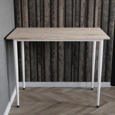 Універсальний стіл Prime Ferrum-decor 750x1400x600 Білий метал ДСП Дуб Сан-Марино 16 мм (FRD-107704)