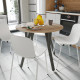Стол круглый MARSI 4 870-4 ноги на конус Ferrum-decor 750x870x870 Черный металл ДСП Дуб Сонома 16 мм (FRD-107434) - фото 5