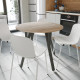 Стол круглый MARSI 4 870-4 ноги на конус Ferrum-decor 750x870x870 Черный металл ДСП Дуб Сонома 16 мм (FRD-107434) - фото 4