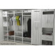 Шафа Гардероб Уні секція 6 серії Конект Ferrum-decor 220x60x50 см Білий метал ДСП Бетон 16 мм (FRD-106914) - фото 3