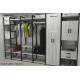 Шафа Гардероб Уні секція 1 серії Конект Ferrum-decor 220x60x50 см Чорний метал ДСП Бетон 32 мм (FRD-106874) - фото 1
