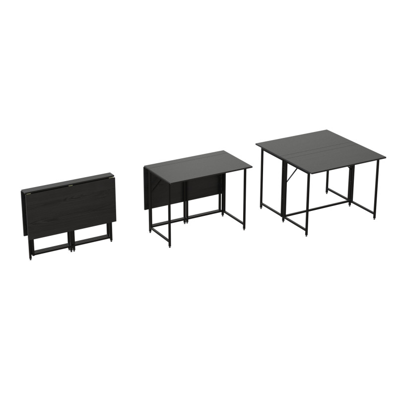 Стол-книжка трансформер Морис 2 Ferrum-decor 750x1000x1100 Черный металл ДСП ассорти (FRD-107324) - фото 