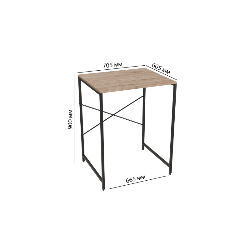 Стеллаж полка Бафрум 401 Ferrum-decor для стиральной машины 90x70,5x60,5 Черный металл ДСП Дуб Сан-Марино 16 мм (FRD-107354)