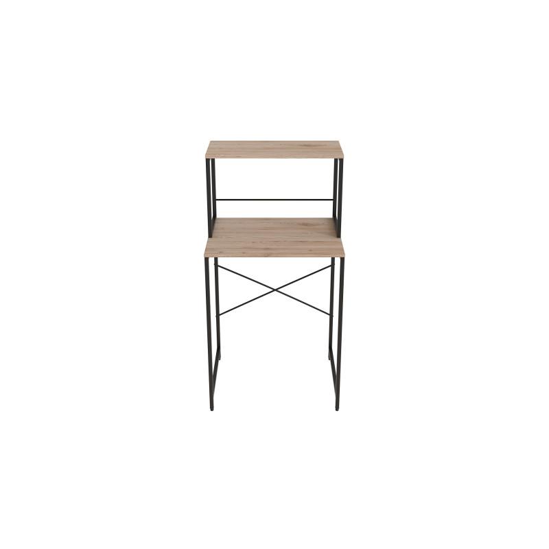 Стеллаж полка Бафрум 402 Ferrum-decor для стиральной машины 133,5x70,5x60,5 Черный металл ДСП Дуб Сан-Марино 16 мм (FRD-107364)