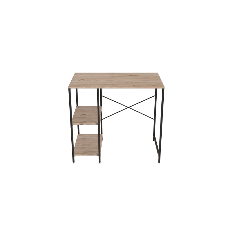 Стеллаж полка Бафрум 405 Ferrum-decor для стиральной машины 90x101x60,5 Черный металл ДСП Дуб Сан-Марино 16 мм (FRD-107394)