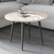 Стол журнальный круглый OPTIMA 2 ноги на конус Ferrum-decor 450x670x670 Черный металл ДСП Дуб Сонома 16 мм (FRD-107474) - фото 3