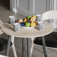 Стол круглый OPTIMA 4 ноги на конус Ferrum-decor 750x670x670 Черный металл ДСП Дуб Сонома 16 мм (FRD-107454) - фото 2