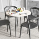 Стол круглый OPTIMA 5 ноги на конус Ferrum-decor 750x900x900 Черный металл ДСП Дуб Сонома 16 мм (FRD-107484) - фото 3
